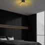Opviq Lámpara de araña de metal negra con LED de 28W